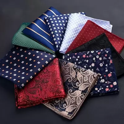 Men'S Pocket Towel, Clothing Decoration Small Square Towel, Fashion Accessories Polyester Silk Small Square Towel for Wedding And Banquet