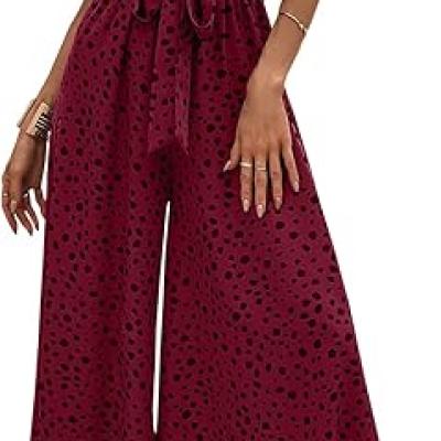 Women's Jumpsuits Dressy Casual Summer Loose Wide Leg Tank Top Jumpsuit with Belt
