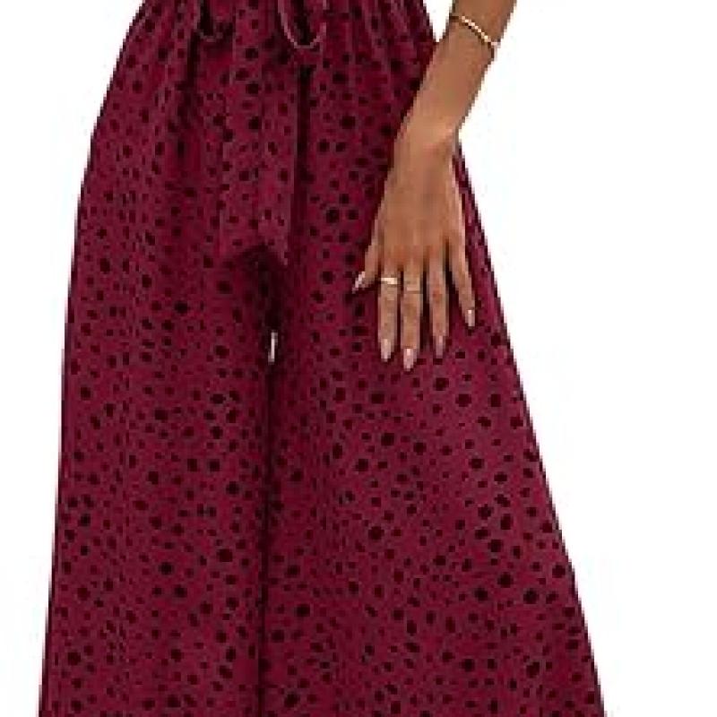 Women's Jumpsuits Dressy Casual Summer Loose Wide Leg Tank Top Jumpsuit with Belt