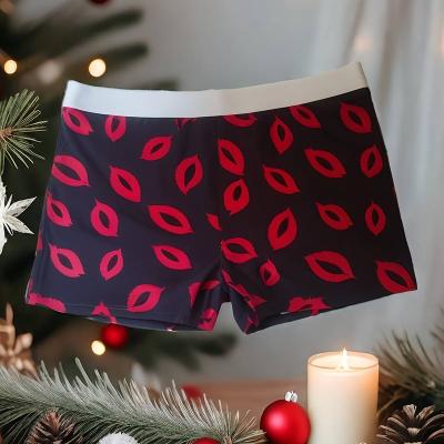 CailanKailin Men'S Fiber Boxer Briefs, Ultra-Thin Geometric Pattern