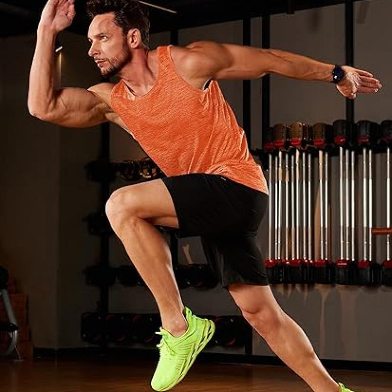 Men's Tank Tops Quick Dry Sleeveless Workout Muscle Shirt Athletic Bodybuilding Gym Performance Tee Shirts