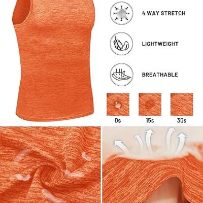 Men's Tank Tops Quick Dry Sleeveless Workout Muscle Shirt Athletic Bodybuilding Gym Performance Tee Shirts