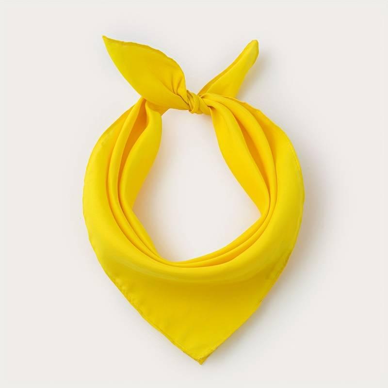 New Solid Color Single-Color Professional 50 Square Scarf Faux Small Square Gift Performance Handkerchief