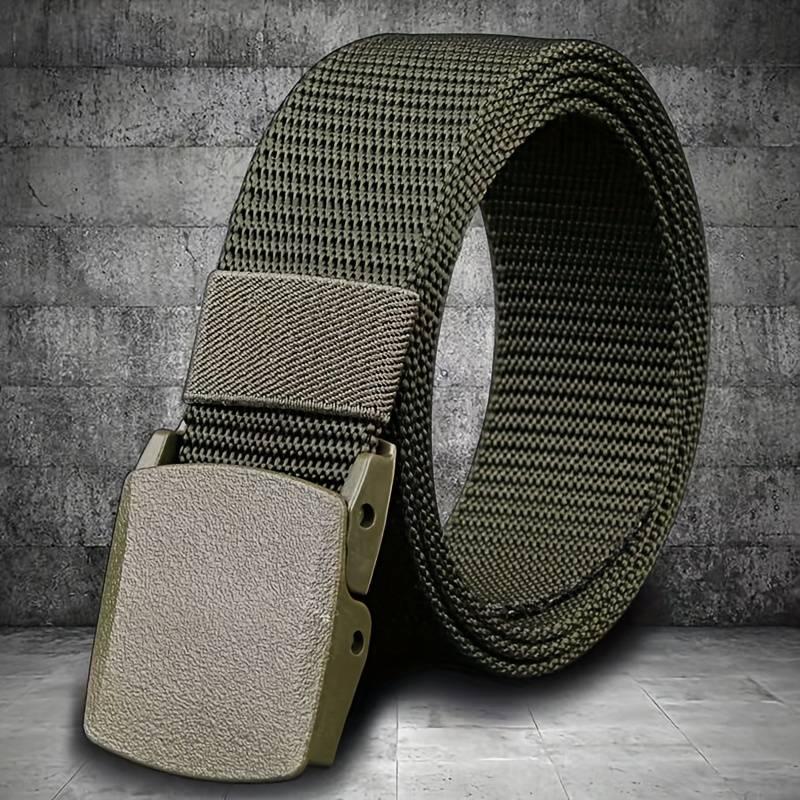 Nylon belt for men and women, anti allergic cloth belt, casual belt, smooth buckle nylon belt, security check pants belt, youth student leisure outdoor trend