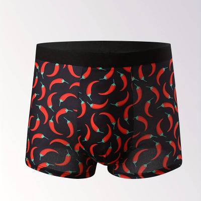 Men'S Boxer Briefs - Soft, Comfortable & Breathable with Banana, Duck & Chili Pepper Prints - Stylish Underwear for Casual